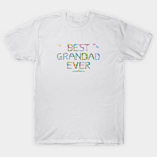 Best Grandad Ever - tropical word art T-Shirt